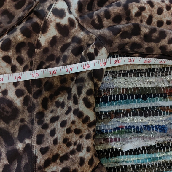 Vintage Dennis Basso Leopard Print Collared Longline Trench Coat Size Small - Picture 12 of 15